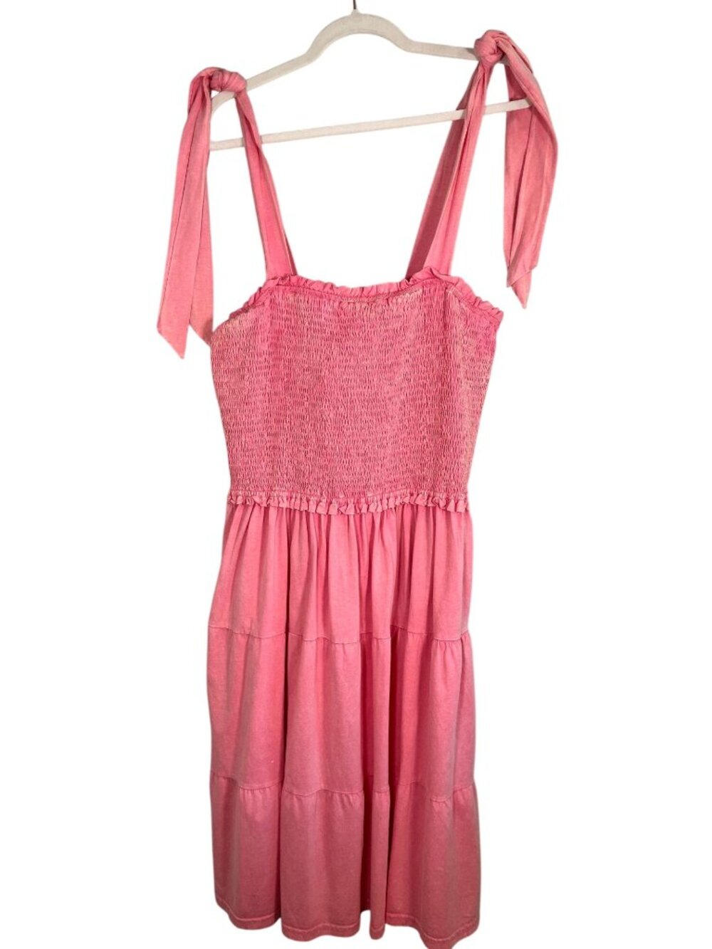 Colorful Pink Smock Tank Dress 2X Summer Feminine Festival‎ Concert Western Chic
